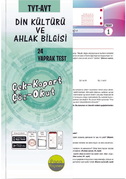 Panotyt-Ayt Dkab Yaprak Testleri (24 Adet) Çek Kopart