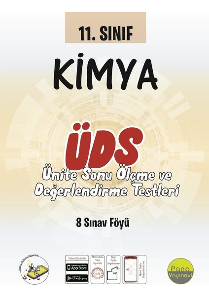 Pano 11. Sınıf Kimya Ünite Değerlendirme Sınavı (8 Sınav)