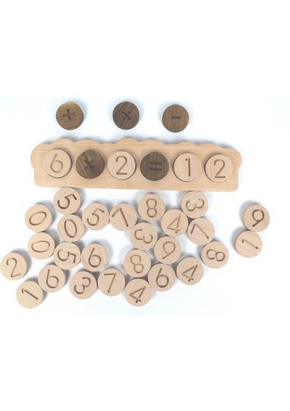 Bultak Matematik 4 İşlem Oyunu 36 Parça - Montessori Materyali - Doğal Eğitici Oyuncak