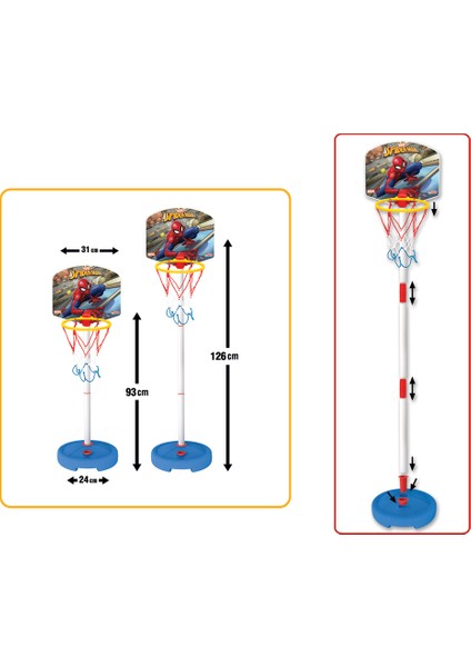 Spıderman Küçük Ayaklı Basket Pota