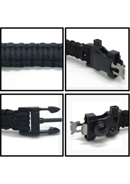 Outdoor Outlet Paracord Paraşüt Ipi Survival Outdoor Bileklik 14IN1 14 Özellik