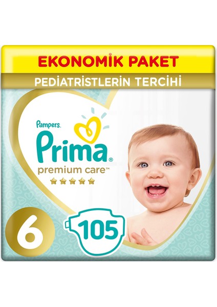 Bebek Bezi Premium Care 6 Beden 13+ Kg (3*35) 105 13+ Kg