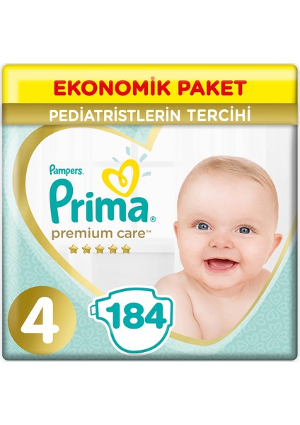 Premium Care Bebek Bezi 4 Beden 9-14 Kg (4*46) 184 9-14 Kg
