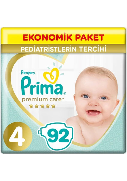 Premium Care Bebek Bezi 4 Beden 9-14 Kg (2*46) 92  9-14 Kg