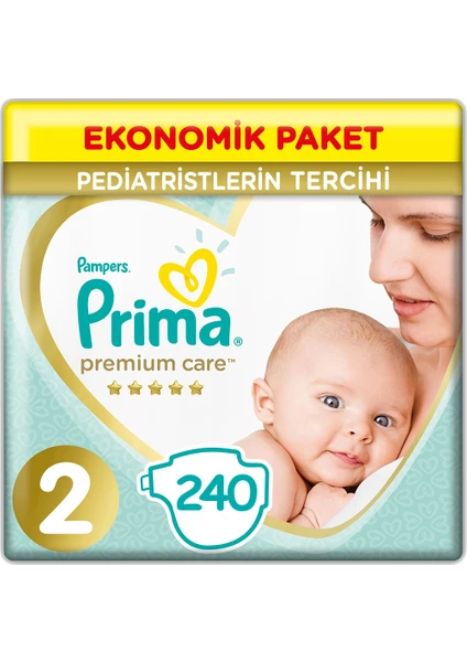 Premium Care Bebek Bezi 2 Beden Yenidoğan 4-8 Kg (4*60) 240  4-8 Kg