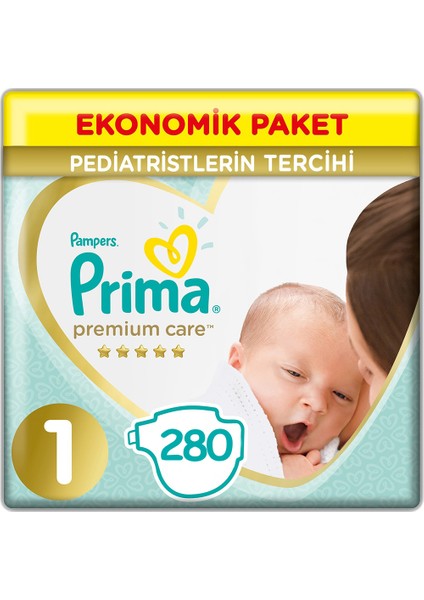 Premium Care Bebek Bezi 1 Beden Yenidoğan 2-5 Kg (4*70) 280 2-5 Kg