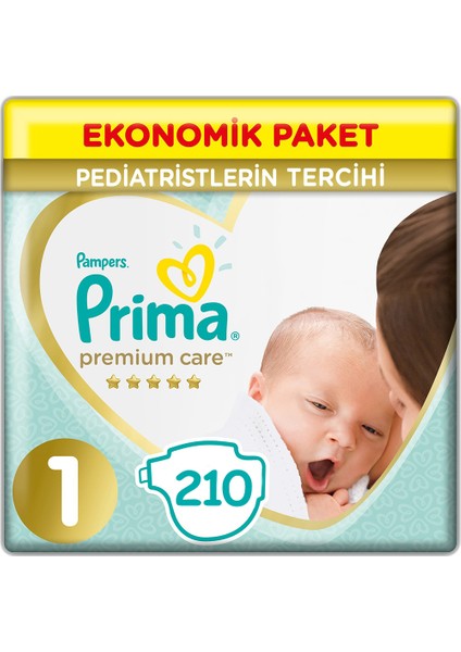 Premium Care Bebek Bezi 1 Beden Yenidoğan 2-5 Kg (3*70) 210 2-5 Kg