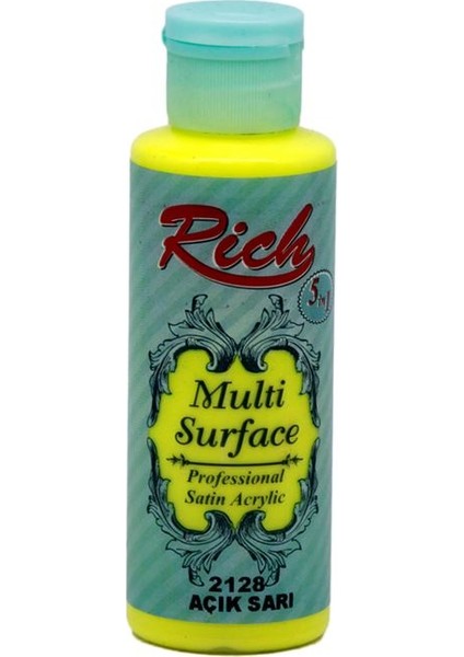 Multi Surface 120 cc Açık Sarı 2128 Akrilik Boya