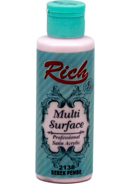 Multi Surface 120 cc Bebek Pembe 2138 Akrilik Boya