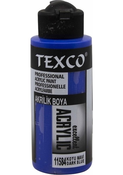 Texco Akrilik Boya 110 cc 11584 Koyu Mavi