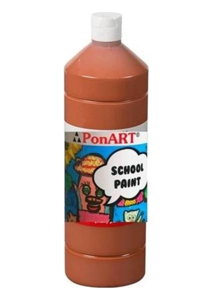 Ponart School Paint Boya 250 ml Açık Kahve
