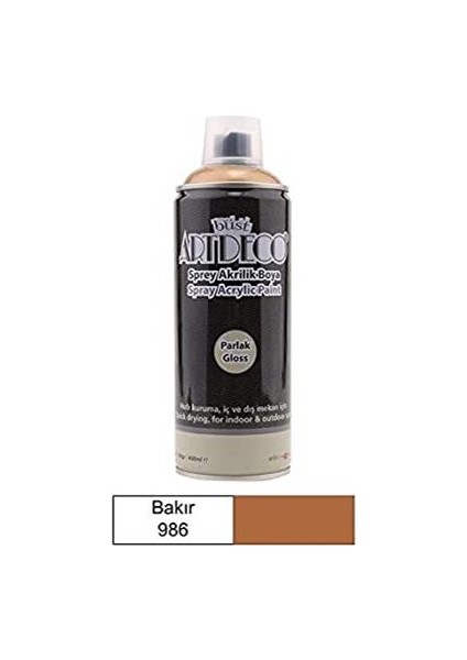 Sprey Akrilik Boya 400 ml Bakır 986