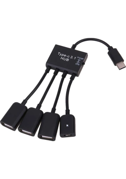 Type C USB 3.1 USB 4 In 1 Otg ve Şarj Kablosu Type C USB 2.0 Otg