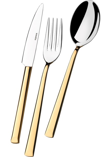 - Antares Serisi - Altın - 42 Parça Çatal Kaşık Bıçak Takımı