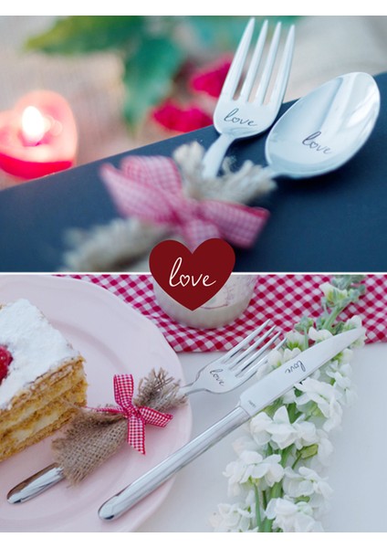 - Asellus Love Serisi - 36 Parça Çatal Kaşık Bıçak Takımı