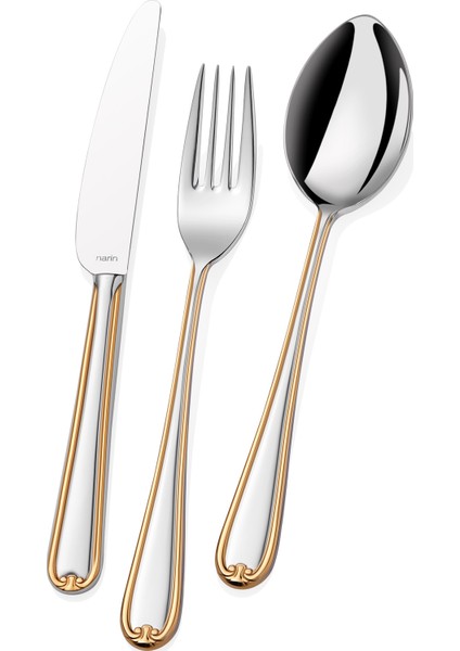 - Anatolia Serisi - Altın - 42 Parça Çatal Kaşık Bıçak Takımı