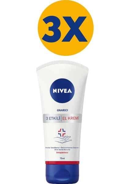 Nıvea Onarıcı El Kremi 75 ml x 3