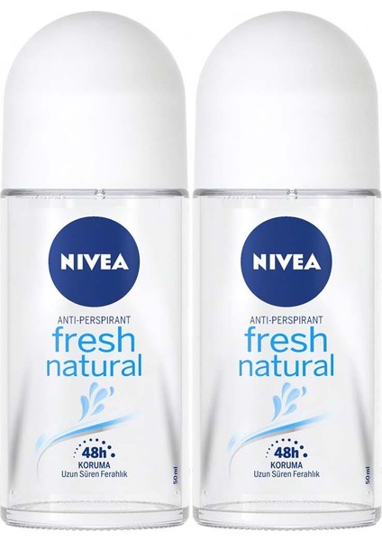 Kadın Roll on Deodorant Fresh 50 ml x2 Adet,48 Saat Anti-perspirant Koruma