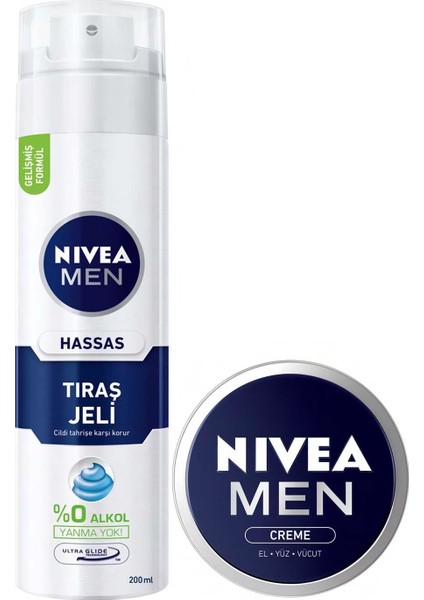 Nıvea Tıraş Jeli Hassas + Men Crème 30 ml