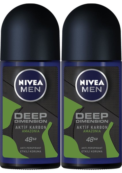Nıvea Erkek Roll On Deodorant Amazonia 50 ml 2'li