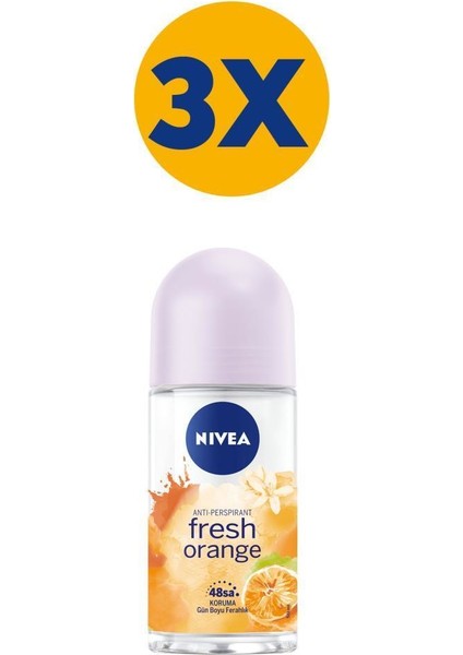Nıvea Fresh Orange Kadın Roll On Deodorant 50 ml X3