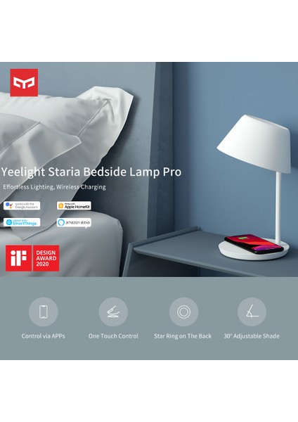 Xiaomi Yeelight Staria Başucu Lambası YLCT02YL 2700 (Yurt Dışından)