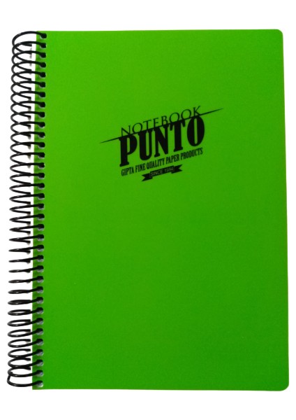 - Punto Spiralli Plastik Kapak Defter A4 200 Yaprak Kareli Yeşil