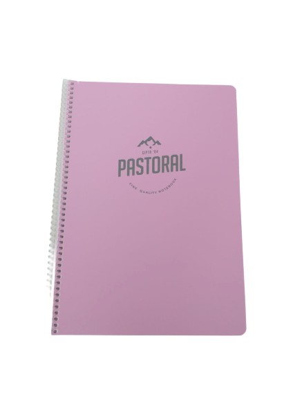 Pastoral Spiralli Pp Kapak 60 Yaprak A4 Kareli Defter Pastel Mor