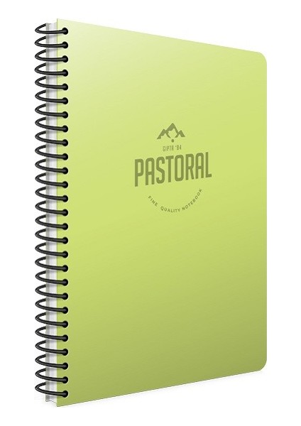 Pastoral Spiralli Plastik Kapak Defter 17 x 24 cm 72 Yaprak Çizgili 3251 Fıstık Yeşili