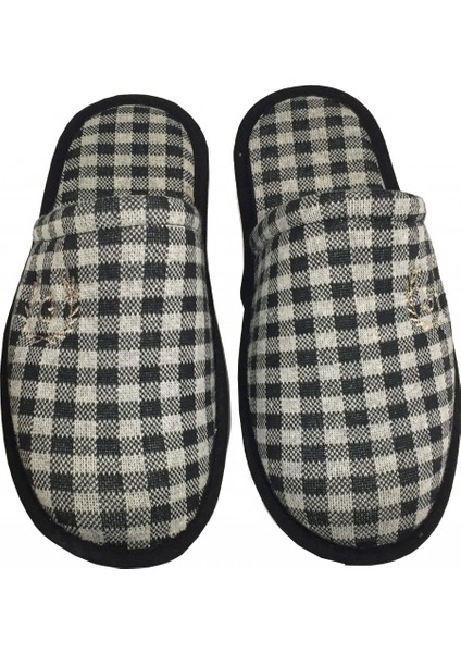 HLM01 Erkek Kışlık Ev İçi Terliği Kareli Kışlık Ev Terliği modelleri