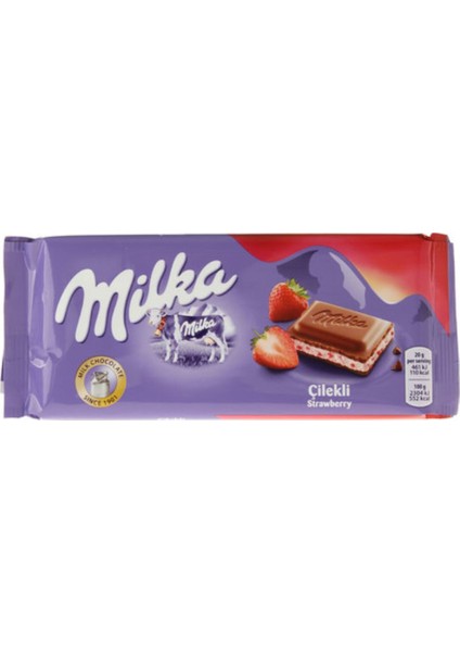 Çilekli Çikolata 100 gr