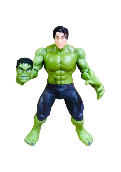 Kafası Değişen Işıklı Hulk Figür 12 cm