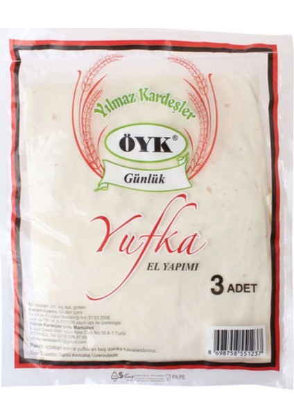 Kardeşler Yufka 3'lü