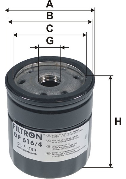 Seat Ibiza 1.4 Tdi Yağ Filtresi Cus Cut 2015-2017 fiyatları