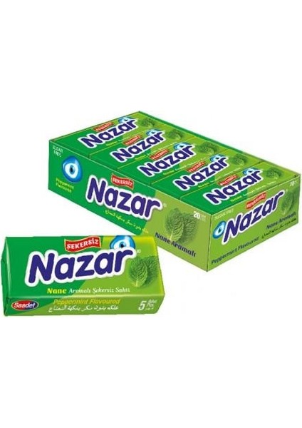 Nazar 5'li Nane Aromalı Sakız 20'li 7 gr