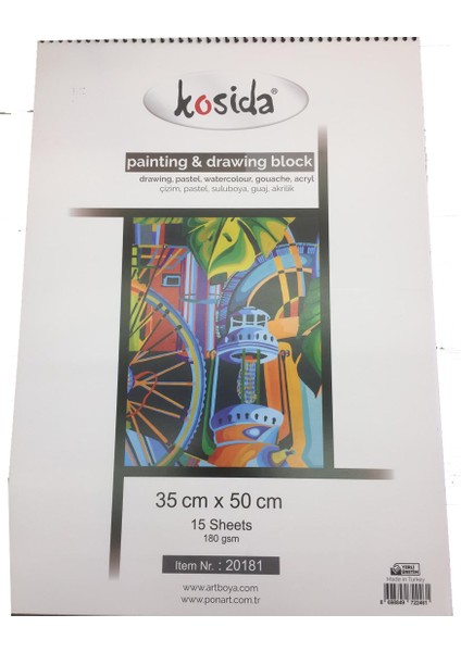 Paiting Drawing Block 35X50 cm 15 Sayfa Resim Defteri 20181
