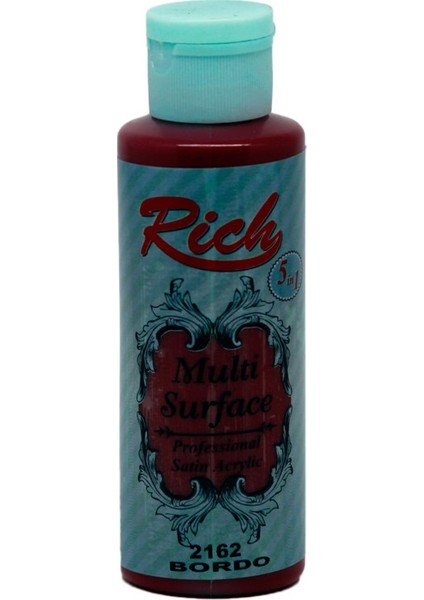 Multi Surface 120 cc Bordo 2162 Akrilik Boya