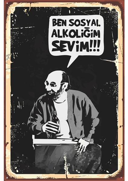 Retro Vintage Ahşap Poster