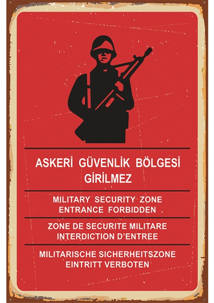 Retro Vintage Ahşap Poster Mini15 x 20 Cm