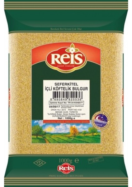 1 kg Içli Köftelik Bulgur Seferkitel-20'li