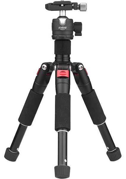 K521 Mini Top Başlı Taşınabilir 5 Bölümlü Uzatılabilir Tripod