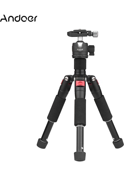 K521 Mini Top Başlı Taşınabilir 5 Bölümlü Uzatılabilir Tripod