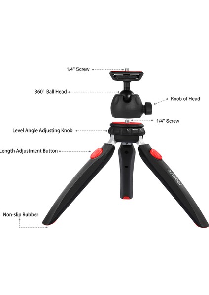 Mini Masaüstü Tripod Telefon Kamera Tripod Çıkarılabilir