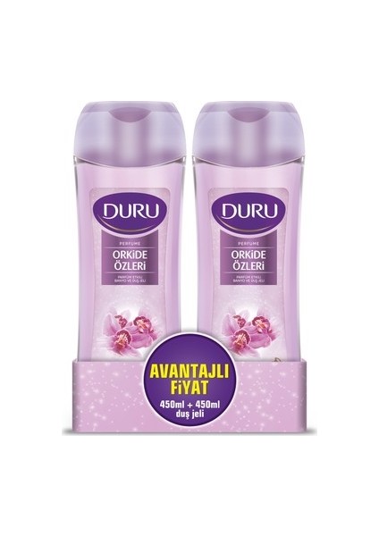 Perfume Kadın ve Erkek Için Spa ve Banyo Duş Jeli Orkide Özleri 2li Paket 450 ml + 450 ml