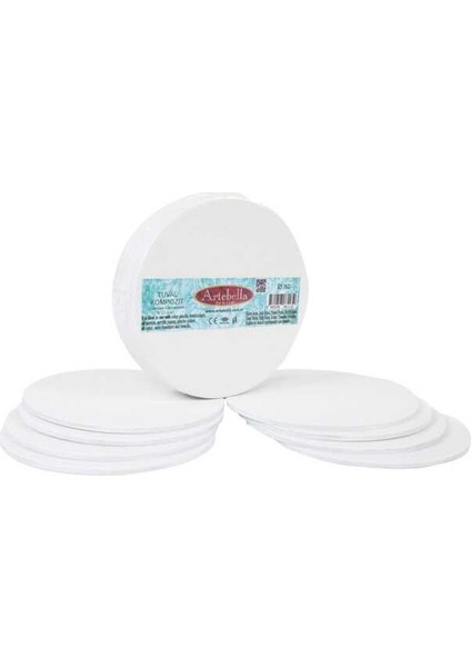KTYTC8S010 Tuval Kompozit Yuvarlak 10 cm 8'li Set