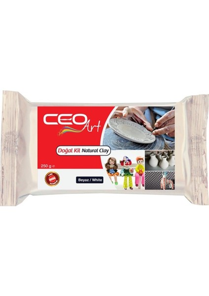 Ceo Art Doğal Kil, 250 Gr. Beyaz