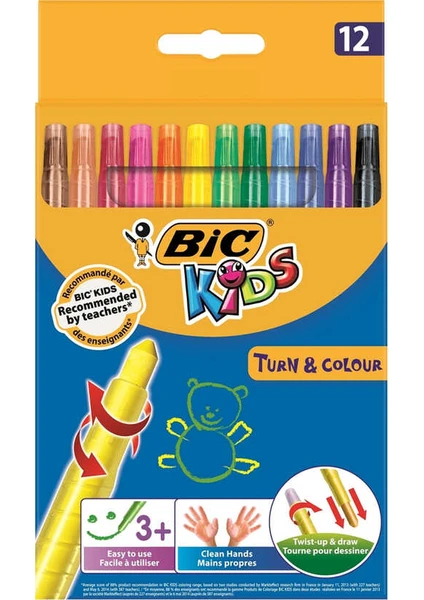 Kids Turncolour Pastel Boya 12'li