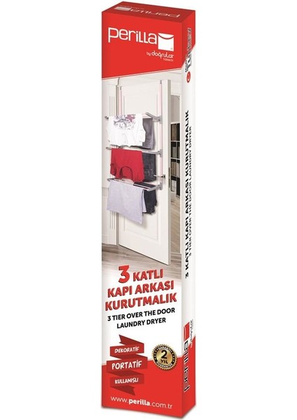 Perilla 3 Katlı Kapı Arkası Kurutmalık