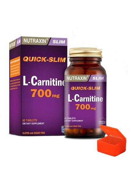 Quick Slim L-Carnitine 700MG 60 Tablets + Hap Kutusu