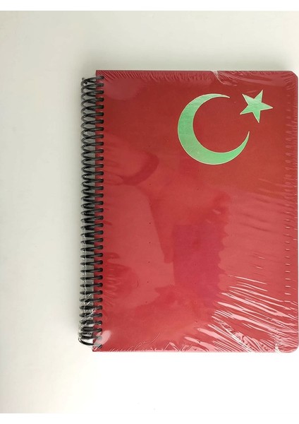 Kırmızı Kapaklı Yaldızlı Spiralli Defter